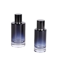 Flacon de parfum en verre vide à col vissé, couleur dégradée personnalisée, avec atomiseur à fine brume pour l'emballage de parfums