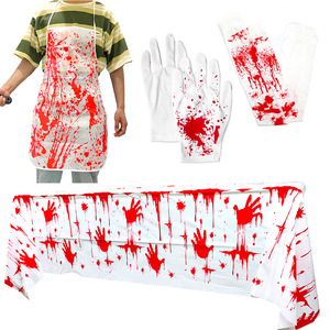 Guantes, Calcetines y Delantal de Sangre para Disfraz de Diablo, Accesorios de Vestuario para Fiesta de Halloween, Casa Embrujada, Ambiente de Terror, Venta al por Mayor - Product Image 3