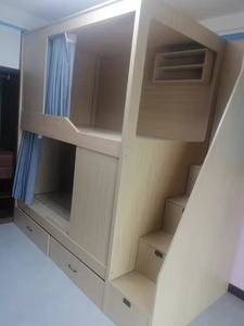 <span class=keywords><strong>Lit</strong></span> superposé moderne en bois pour hôtel-capsule, dortoir, pour adultes, avec isolation acoustique et éclairage - Product Image 3