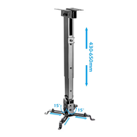 Support de projecteur de plafond universel 30 à 40 pouces réglage de la hauteur support d'écran de projecteur 4K avec gestion des câbles