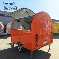 ONLYWE Populaire Street Mini Food Truck Fast Food Van Hot Dog Café Remorque de nourriture avec cuisine complète Camion Petite Pizza