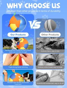 Pelota Gigante para Perros, Pelota de Pastoreo Resistente a Desgarros, Pelota Inflable Grande con Funda y Bomba para Jugar y Hacer Ejercicio - Product Image 3