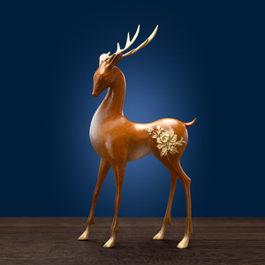Bronze Nine Colored Deer <b>Ornament</b> Copper Material Living Room Decoration Housewarming Gift - Product Image 3