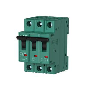 <span class=keywords><strong>Disjoncteur</strong></span> différentiel automatique 15A 3 pôles 800VDC 10KA pour système solaire, type enfichable, montage sur rail DIN - Product Image 1