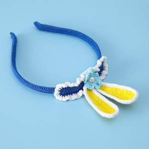 Modern Girls' Gift Cute Rabbit Ears Decor Colorful Plush Headband-Wholesale Crochet Bunny - Product Image 4