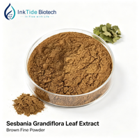 Poudre d'extrait de feuille de Sesbania Grandiflora, extrait de feuille standardisé, poudre fine brune, vente en gros en vrac
