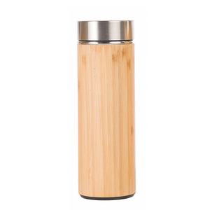 AXF 12oz 15oz 16oz Bouteille d'eau en acier inoxydable 304 Infuseur à thé à <span class=keywords><strong>double</strong></span> paroi Tumbler <span class=keywords><strong>Tasse</strong></span> à café en bambou - Product Image 6