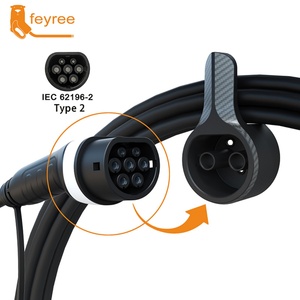 Feyree EV Charger Holder Type 2 Electric Vehicle Charging Cable Extra Protection Wallbox <b>Holster</b> New Black ABS - Product Image 1