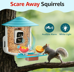 Mangeoire à oiseaux intelligente avec caméra, design unique, vente directe d'usine, 2MP, vision nocturne, application, cardéleon, pinson, jaspe, perroquet, <span class=keywords><strong>pigeon</strong></span> - Product Image 4