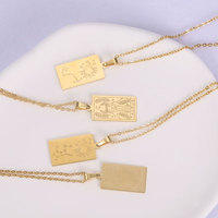 12 collier d'astrologie, accessoires de bijoux personnalisés, plaqué or 18K, pendentif astrologique personnalisé