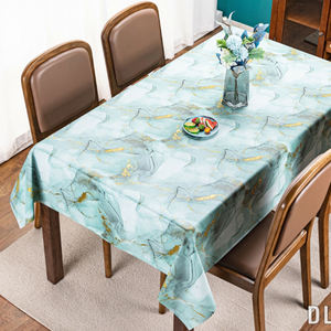 <span class=keywords><strong>Nappe</strong></span> <span class=keywords><strong>cirée</strong></span> creuse en PVC or blanc pour la maison de luxe léger - Product Image 4