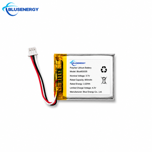 3.7V 600mAh 603035 แบตเตอรี่ลิเธียมโพลิเมอร์แบบชาร์จไฟได้พร้อมสายเชื่อมต่อ 2P JST สำหรับอุปกรณ์อัจฉริยะ - Product Image 1