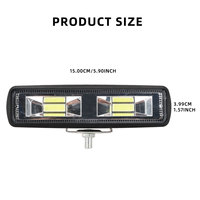 Nouvelle lampe de travail LED COB haute puissance 8000 lumens 12V à 24V 6 pouces pour tracteur, SUV, tout-terrain, avec 2 LED SMD