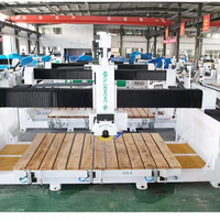 Scie à pont CNC infrarouge 5+1 axes, découpeuse de pierre haute précision pour dalles de marbre, granit et quartz