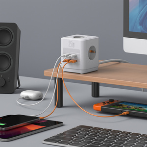 Enchufe de escritorio con diseño de cubo de <span class=keywords><strong>Rubik</strong></span> de la UE con carga USB-C, <span class=keywords><strong>precio</strong></span> mayorista personalizado de fábrica - Product Image 5