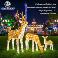 Lumières LED géantes de Noël 3D imperméables IP44/IP65 pour décorations de Noël en plein air, parcs, centres commerciaux, places