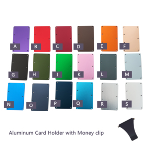 Người đàn ông mỏng nhôm kim loại RFID chủ thẻ tín dụng túi phía trước trường hợp Thẻ Ví và tiền Clip Thiết kế kiểu dáng đẹp - Product Image 2