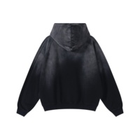 Sweat à capuche homme personnalisé avec logo, style décontracté et épaules tombantes, tendance automne, marque américaine, effet vieilli et usé
