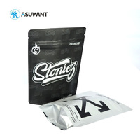 Imprimé personnalisé 1g 3.5g 7g 14g 28g Petit sac en mylar anti-odeur à fermeture éclair doux au toucher