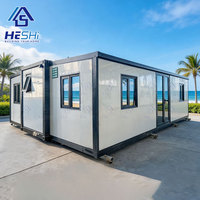 Casa Contenedor Prefabricada Expandible Solar de 20 y 40 Pies, con 1, 2, 3, 4 o 5 Dormitorios, Baño Moderno, Hogar Portátil Tipo Villa