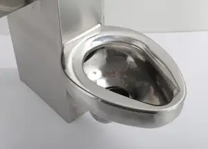Inodoro de combinación de acero inoxidable de alta calidad, baño con lavabo