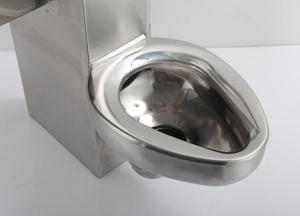 Cuvette de toilettes en acier inoxydable de haute qualité, design moderne, monobloc, à double chasse, fixation murale/sur pied, pour salle de bain - Product Image 5