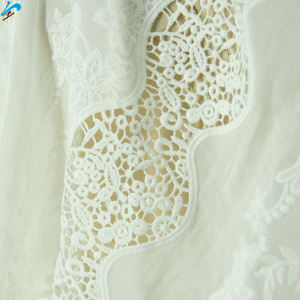 Personnalisation Doucement Toucher Coton Chinois Tissu De Broderie Tulle Brode Maille Suisse Voile Tissu De Broderie pour Dame Fille Robe - Product Image 4