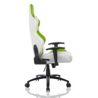 Chaise de jeu verte en similicuir de qualité supérieure, propre et bref, chaise de jeu de haute qualité avec cadre en métal