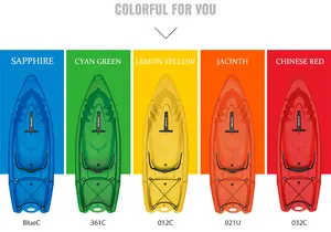 SEAFLO Factory Direct Sale OEM Color Label Customised Cheap Sit On Top Tandem Kayak Plastic Family Recreational Fishing Kayak