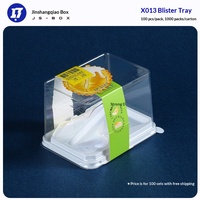 Boîte à mousse triangulaire en plastique PP de qualité alimentaire X013, transparente et épaissie, pour pain coupé et gâteau aux mangues, emballage pour durian avec fourchette