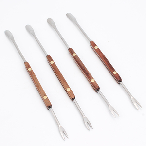 Il <span class=keywords><strong>Set</strong></span> di strumenti per mangiare frutti di mare portatile include coltello ostrica in legno Cracker Picks coltello a conchiglia in borsa di tela - Product Image 2