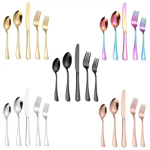 Tableware Set Cutlery High Quality Stainless Steel 20/40/60 Piece Set Kitchenware Dinnerware Tableware