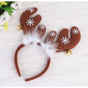 Nuevas Diademas con Plumas y Cuernos de Reno, Artículos para Fiestas Navideñas, Decoraciones de Plástico, Diademas al por Mayor - Product Image 5