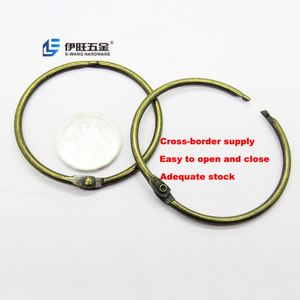 YIWANG 2 pouces Bronze anneaux de livre à feuilles mobiles anneaux de reliure pour cartes d'index cartes Flash - Product Image 1