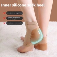 Chaussettes de soin hydratantes ventilées sans orteils pour les soins des pieds, traitement des talons fendillés, des pieds secs et des callosités