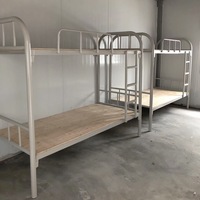 Lit superposé en métal pour dortoirs de personnel et appartements d'étudiants universitaires, avec table inférieure