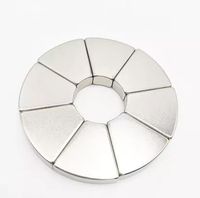 Magnet Segitiga Neodymium N52 dari Bahan Magnetik NdFeB Permanen Sintered Coutom Segment Halbach Array untuk Motor Generator
