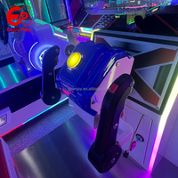 Machine d'arcade de tir en intérieur, vente directe usine, jeu de combat aérien à volant LCD 22 pouces, monoplace, à monnayeur, pour centre commercial et FEC