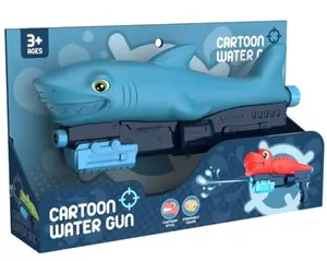 CPC 여름 야외 해변 장난감 동물 모델 상어 공룡 물 총 슈팅 게임 대용량 물 총 아이