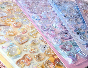 Pegatinas 3D en Relieve con Diseño de Dibujos Animados <span class=keywords><strong>Jack</strong></span>&<span class=keywords><strong>Sunny</strong></span>, Pegatinas Huecas Brillantes, Lindas, Resistentes al Agua, con Estampado Dorado, Impresión Digital - Product Image 6