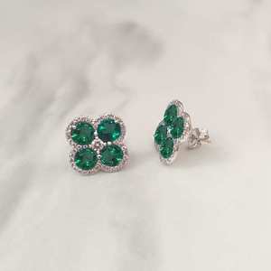 Boucles d'oreilles en diamants de laboratoire de qualité supérieure pour femmes, taille brillant rond, argent sterling 925, or massif 14 carats, bijoux de luxe intemporels - Product Image 4
