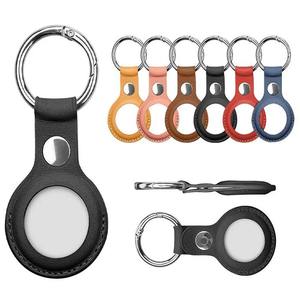 Funda protectora de PU de metal antipérdida con llavero Funda de cuero Pu para <span class=keywords><strong>Airtag</strong></span> - Product Image 1
