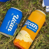 Bouteilles de boissons jetables en plastique PET transparent avec logo personnalisé, 330 ml, 500 ml, pour sodas, boissons gazeuses, milkshakes, yaourts, boissons froides