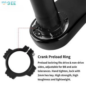 Bielas de Carbono SeeMore para Bicicleta de Carretera Plegable, Eje de Aluminio de 29mm con 3/8 Pernos, 165/170mm, Piezas de Mejora, Bielas Ligeras para Bicicleta - Product Image 4