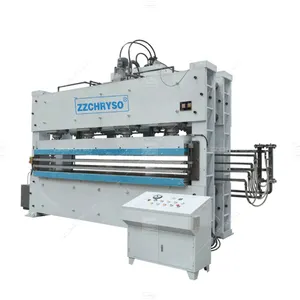 5 layers 100 ton automatic short cycle melamine press line plywood veneer making hot press machine