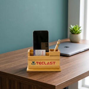 Support de papeterie en bois personnalisé PrimeDesk avec impression pour la rentrée scolaire, la Saint-Valentin, la remise des diplômes et Noël - Product Image 5