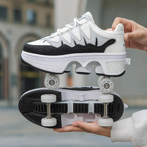 2025 Children Adolescent Boys and <b>Girls</b> Four-wheel Dual-purpose <b>Roller</b> <b>Skates</b> Double Row Walk-on Shoes <b>Roller</b> <b>Skates</b> - Product Image 6