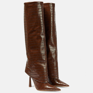 Original Quality Botas Dama Altas Western Fashion Knee High Cut Pants <b>Boots</b> for Ladies - Product Image 5