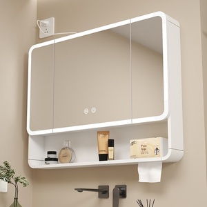 Arco filete inteligente almacenamiento espejo gabinete montado en la pared <span class=keywords><strong>baño</strong></span> espejo laca integrado <span class=keywords><strong>muebles</strong></span> <span class=keywords><strong>para</strong></span> el hogar - Product Image 1