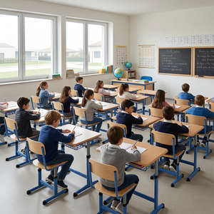 SONGYE Nuevo Conjunto de Escritorio y Silla Individual Ajustable en Altura para Aula Escolar, Modelo ST-0708, Silla Escolar para Aula - Product Image 4